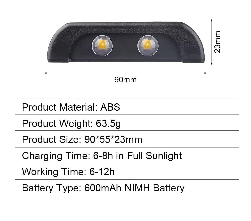 Verthara Solar LED Outdoor Wall Light – Waterproof - Auto On/Off - Warm White - Durable ABS - Easy Installation - IP65 Rated