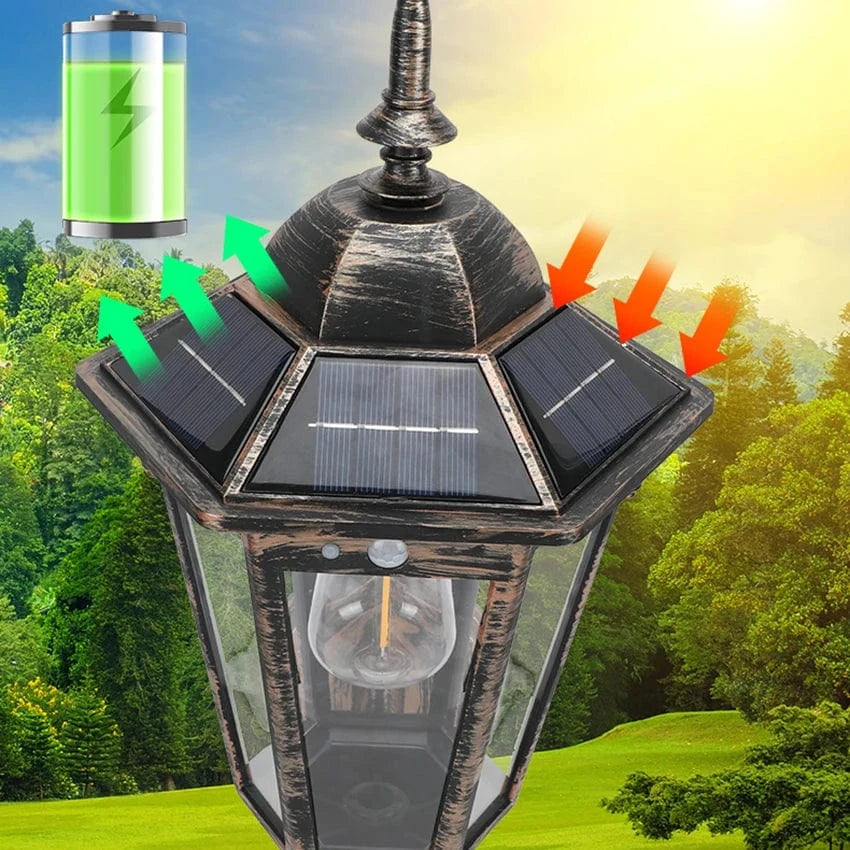 Verthara Solar LED Pathway Lights - Retro Design - Intelligent Light Control - Waterproof - Easy Installation - Two-Colour Options