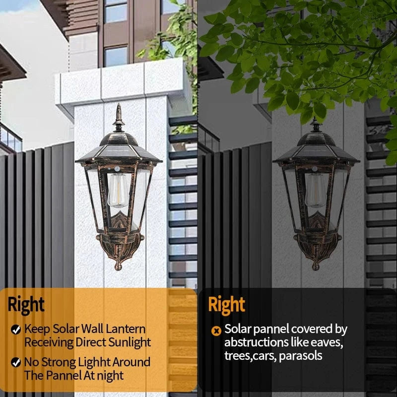 Verthara Solar LED Pathway Lights - Retro Design - Intelligent Light Control - Waterproof - Easy Installation - Two-Colour Options