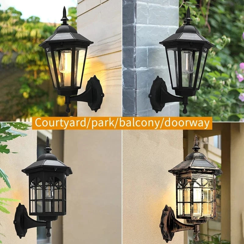Verthara Solar LED Pathway Lights - Retro Design - Intelligent Light Control - Waterproof - Easy Installation - Two-Colour Options