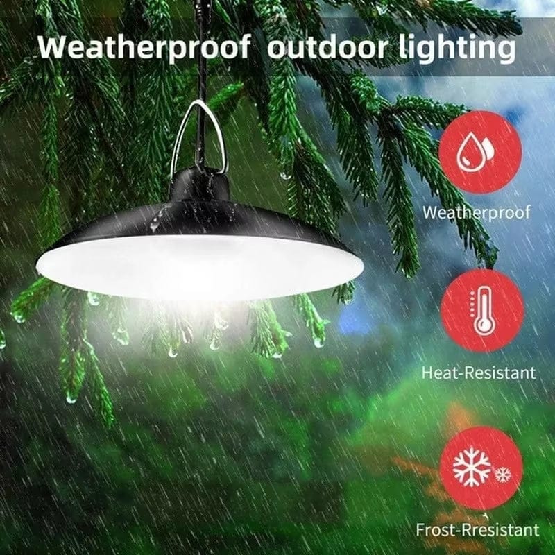 Verthara Solar LED Pendant Light With Remote Control – Waterproof - Double-Head Chandelier - Adjustable Colour Temperature - Indoor/Outdoor Use