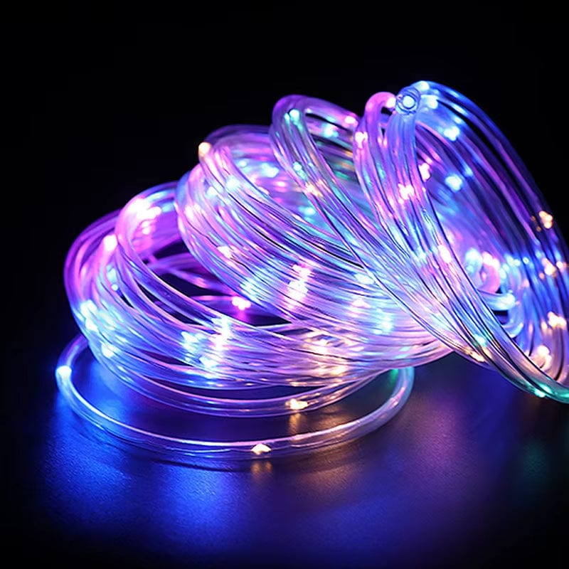 Verthara Solar LED Rope Light – Waterproof – 300 LEDs – 8 Lighting Modes – Outdoor Christmas Lights – Warm White/Colourful Options