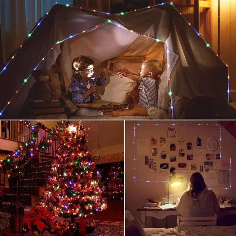 Verthara Solar LED Rope Light – Waterproof – 300 LEDs – 8 Lighting Modes – Outdoor Christmas Lights – Warm White/Colourful Options