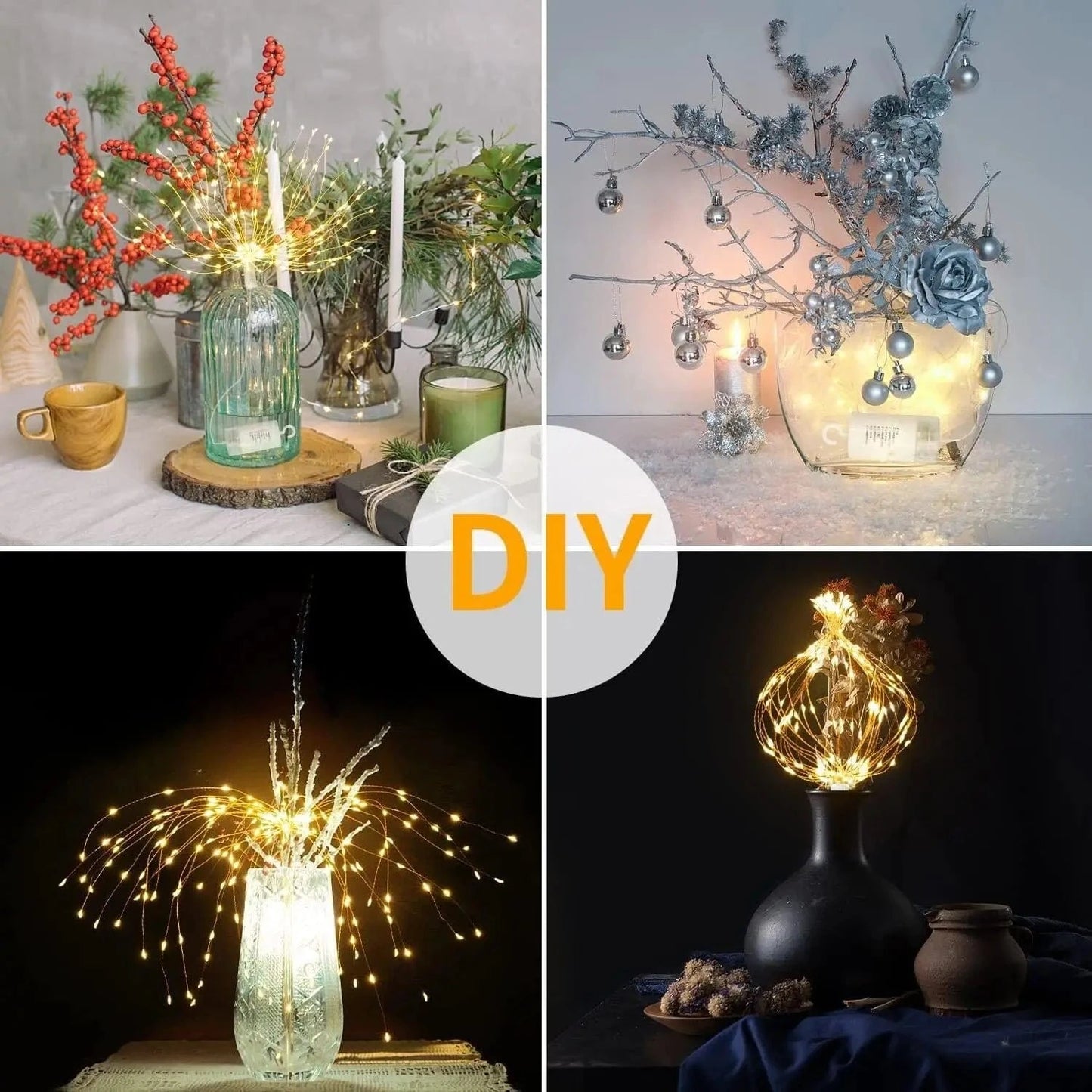 Verthara Solar LED String Lights With Copper Wire – Waterproof - Remote Control - 8 Modes - Decorative Outdoor Fairy Lights - Party - Garden Default