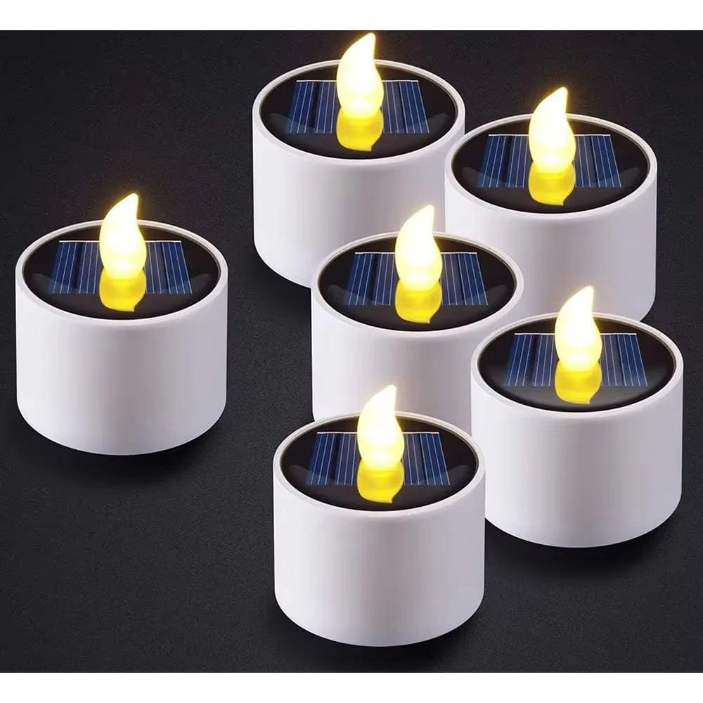 Verthara Solar LED Tea Light Candles – Flameless - Waterproof - Rechargeable - Warm Light - Ideal For Indoor And Outdoor Decor