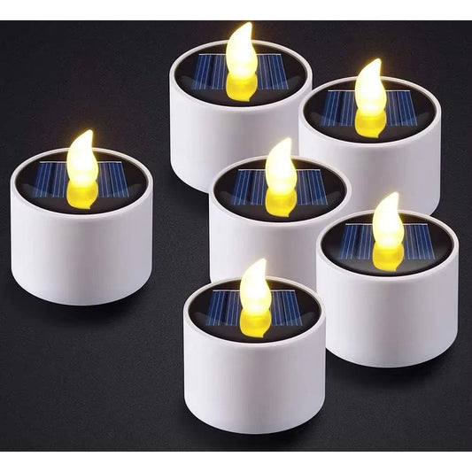 Verthara Solar LED Tea Light Candles – Flameless - Waterproof - Rechargeable - Warm Light - Ideal For Indoor And Outdoor Decor