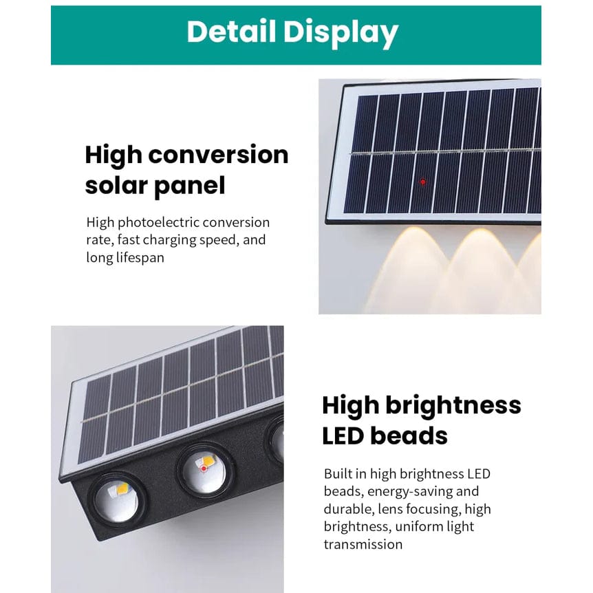 Verthara Solar LED Up and Down Wall Light - 4W to 8W