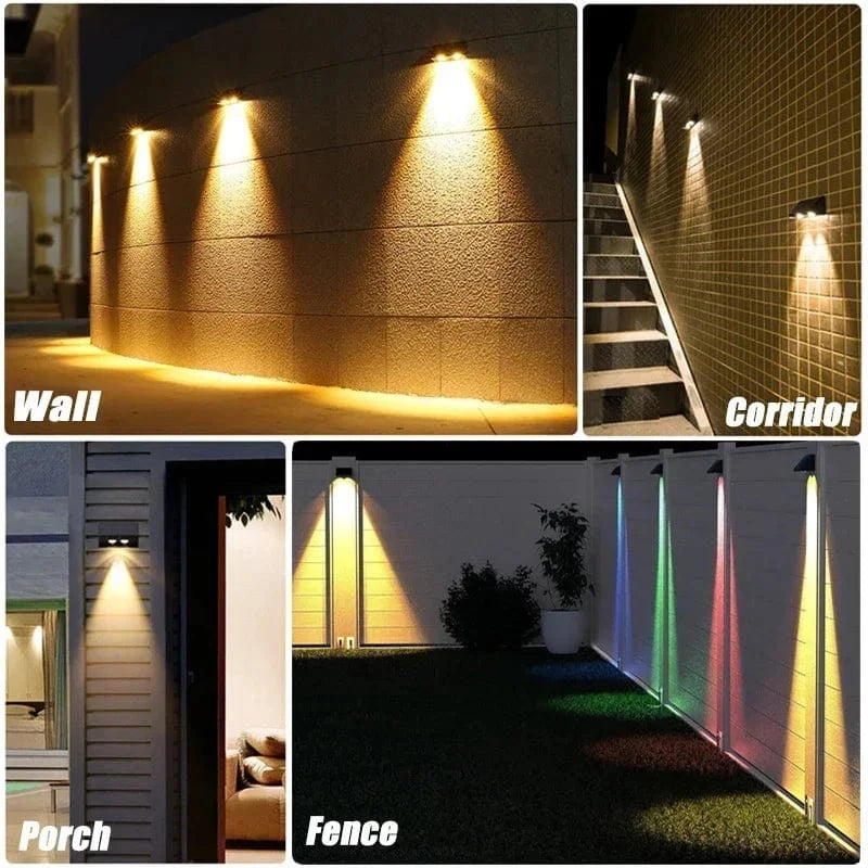 Verthara Solar Outdoor LED Wall Lamp