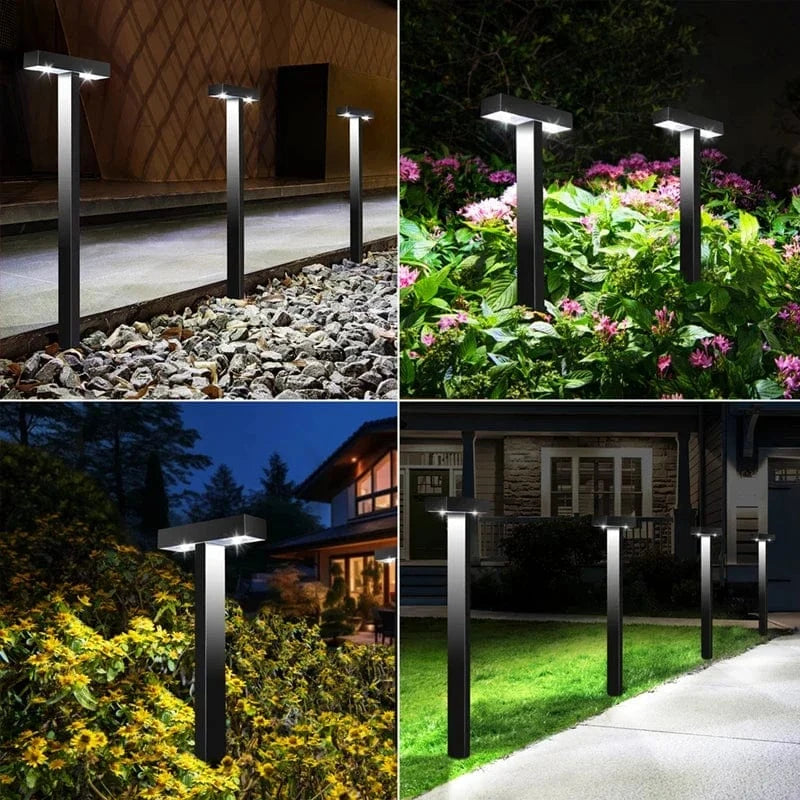 Verthara Solar Pathway Lights - 8 Pack Waterproof Solar Garden Lights for Outdoor Use with Efficient Charging and Automatic Operation