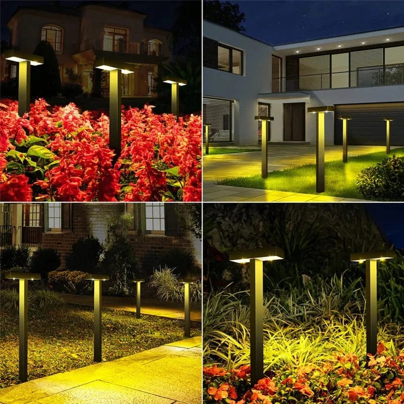 Verthara Solar Pathway Lights - 8 Pack Waterproof Solar Garden Lights for Outdoor Use with Efficient Charging and Automatic Operation