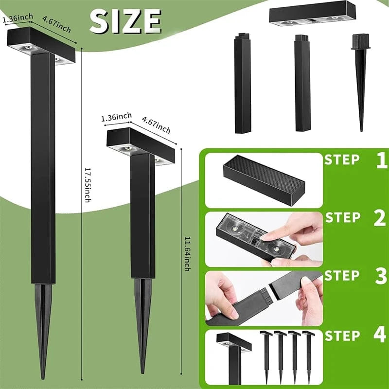 Verthara Solar Pathway Lights - 8 Pack Waterproof Solar Garden Lights for Outdoor Use with Efficient Charging and Automatic Operation