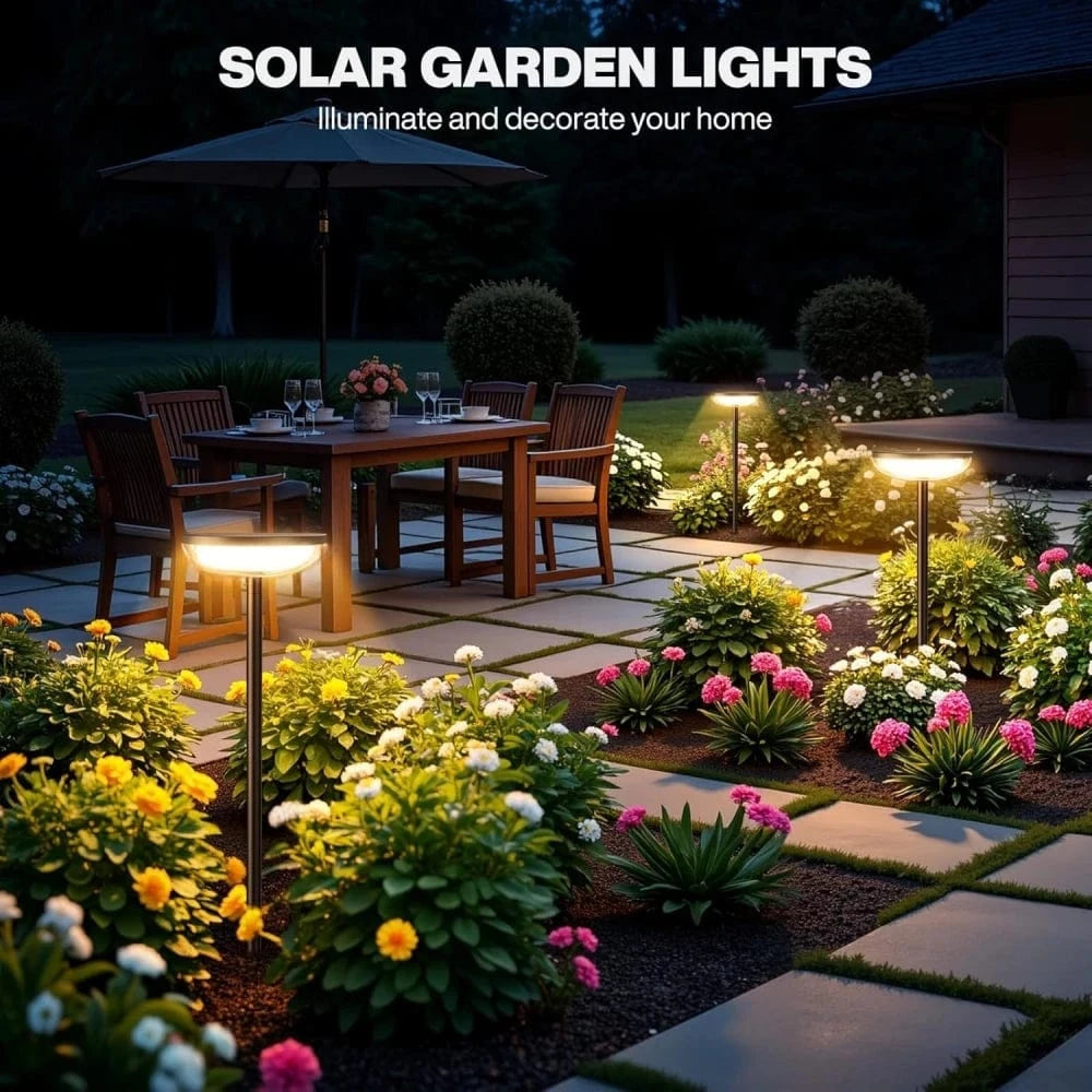 Verthara Solar Pathway Lights – IP65 Waterproof Outdoor Garden Lighting for Walkways and Patios, Durable Solar Footpath Lights Default