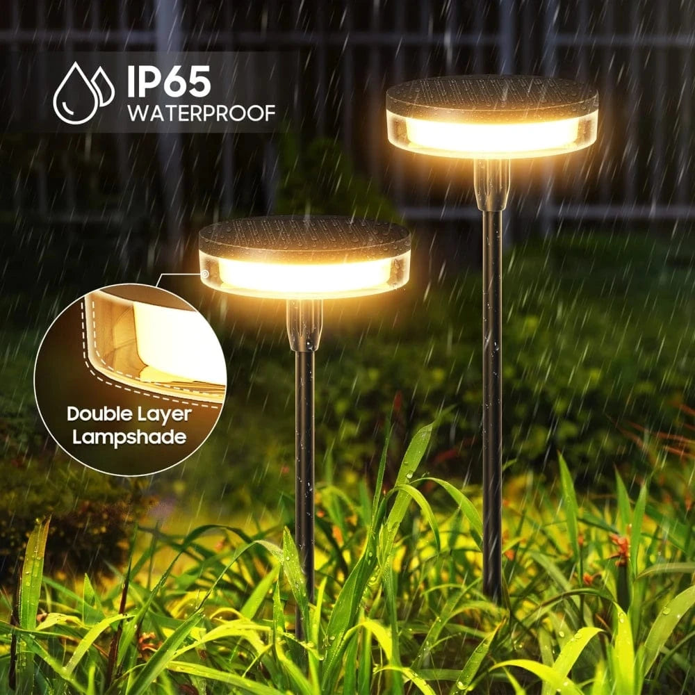 Verthara Solar Pathway Lights – IP65 Waterproof Outdoor Garden Lighting for Walkways and Patios, Durable Solar Footpath Lights Default