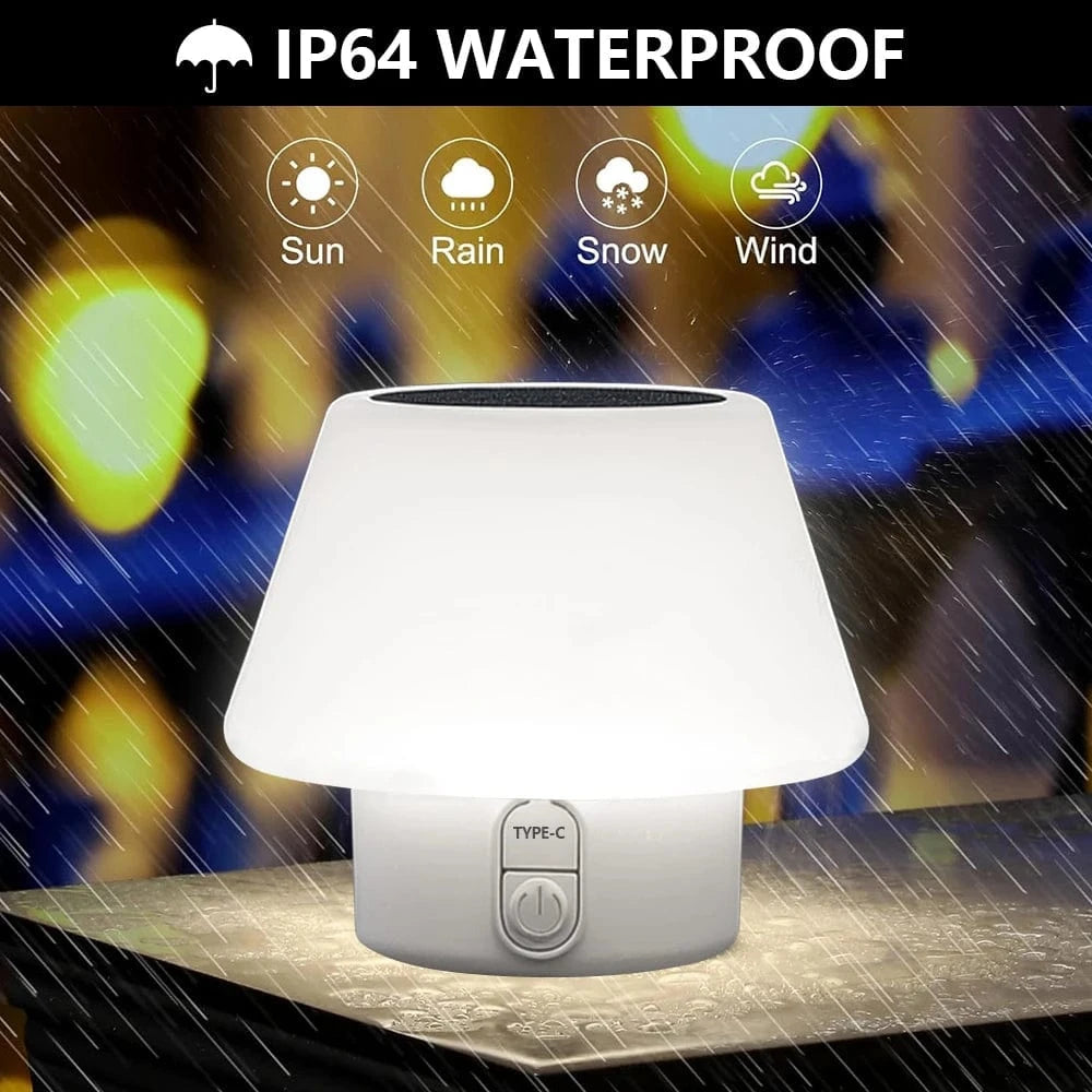 Verthara Solar Portable Table Lamp with 4 Lighting Modes – Waterproof LED Light for Indoor and Outdoor Use