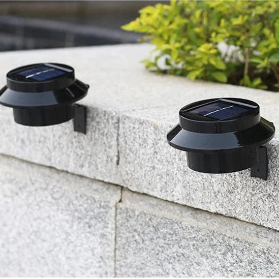 Verthara Solar Powered Fence Lights for Outdoor Use - Weather Resistant LED Garden Lights with Automatic On/Off Sensor