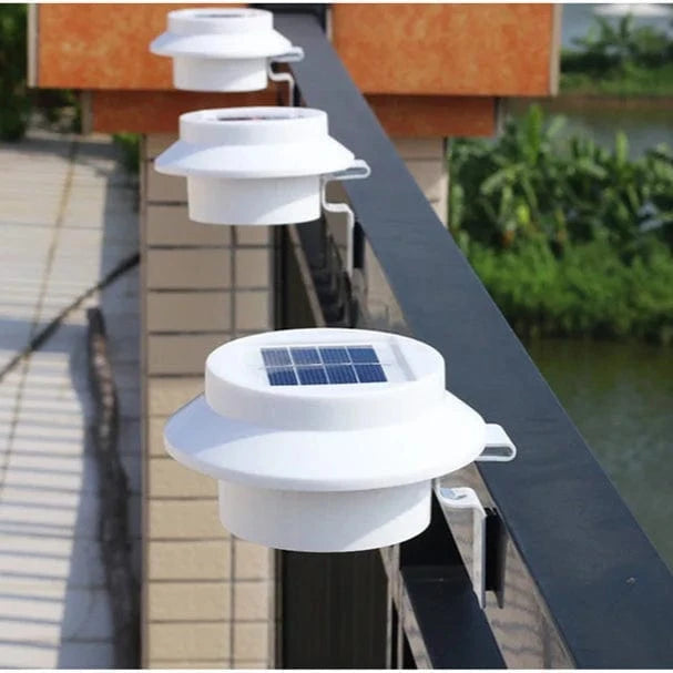 Verthara Solar Powered Fence Lights for Outdoor Use - Weather Resistant LED Garden Lights with Automatic On/Off Sensor