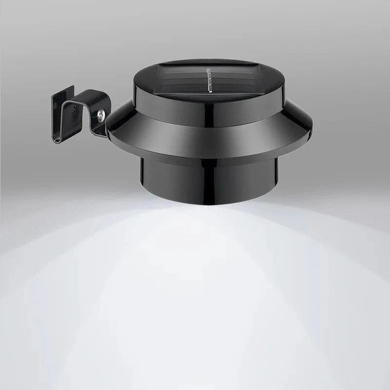 Verthara Solar Powered Fence Lights for Outdoor Use - Weather Resistant LED Garden Lights with Automatic On/Off Sensor Black- White / 1 PCS