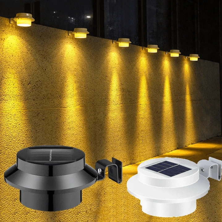 Verthara Solar Powered Fence Lights for Outdoor Use - Weather Resistant LED Garden Lights with Automatic On/Off Sensor