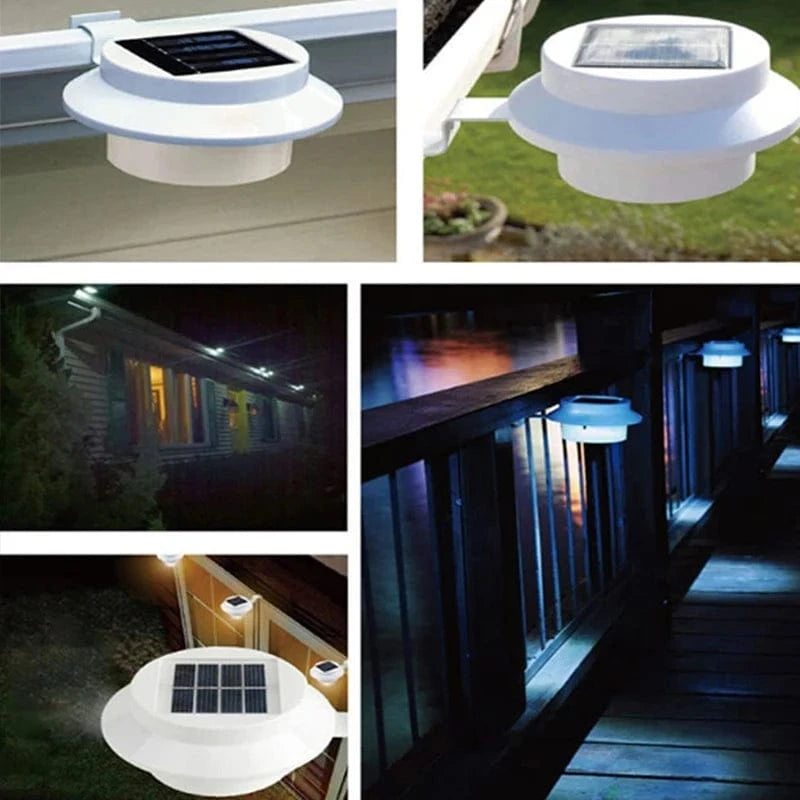 Verthara Solar Powered Fence Lights for Outdoor Use - Weather Resistant LED Garden Lights with Automatic On/Off Sensor