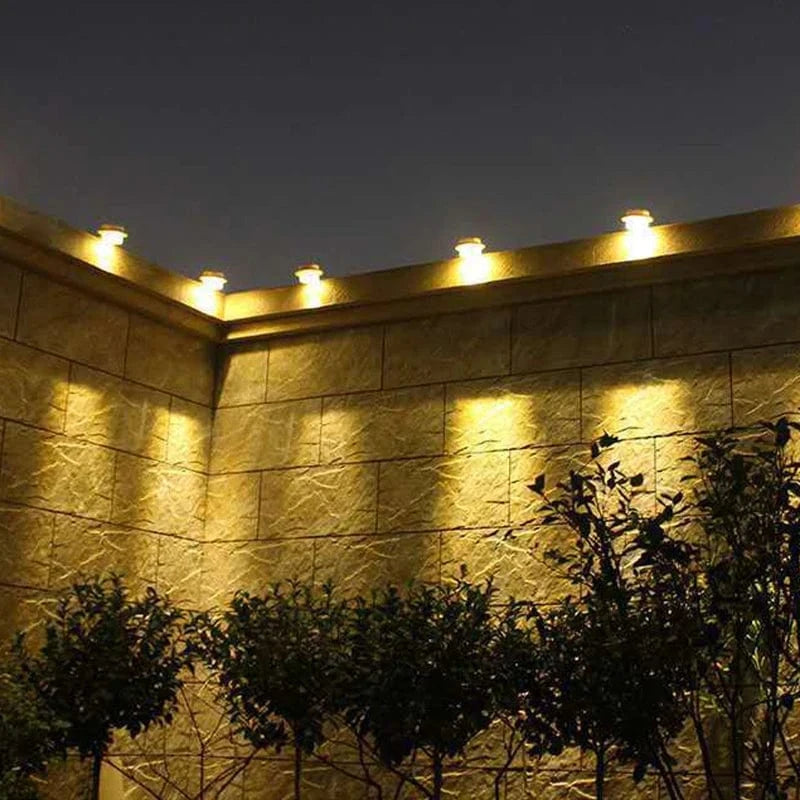 Verthara Solar Powered Fence Lights for Outdoor Use - Weather Resistant LED Garden Lights with Automatic On/Off Sensor