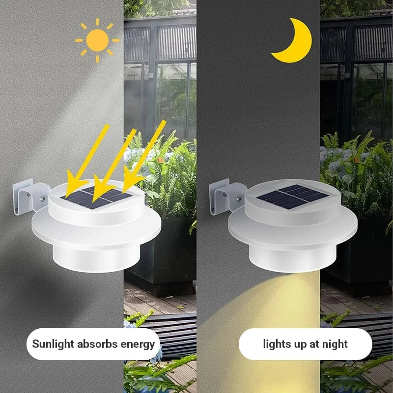 Verthara Solar Powered Fence Lights for Outdoor Use - Weather Resistant LED Garden Lights with Automatic On/Off Sensor