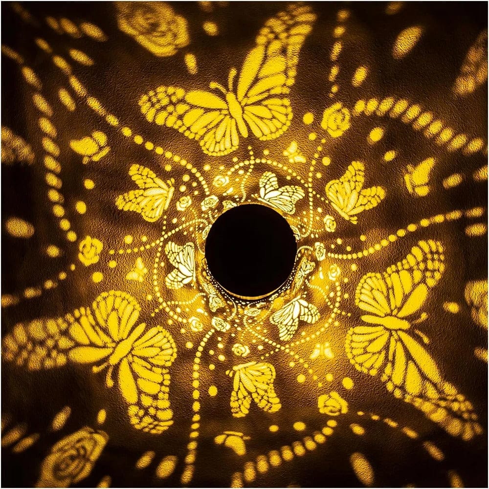 Verthara Solar Powered Floral Pattern Lantern