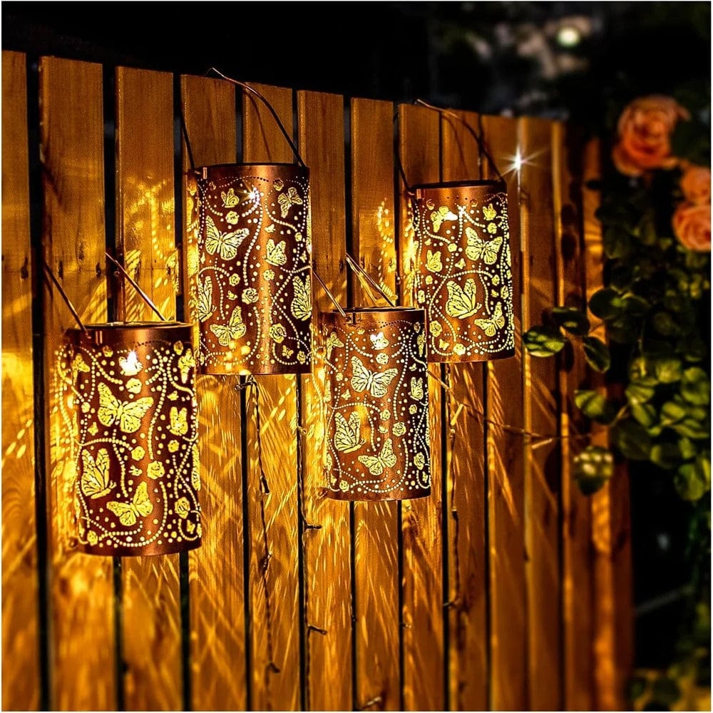Verthara Solar Powered Floral Pattern Lantern