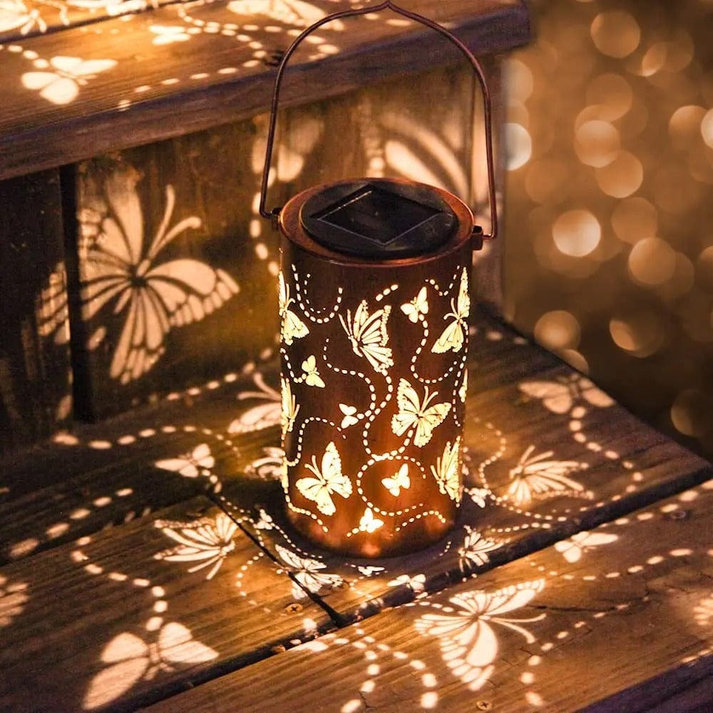 Verthara Solar Powered Floral Pattern Lantern