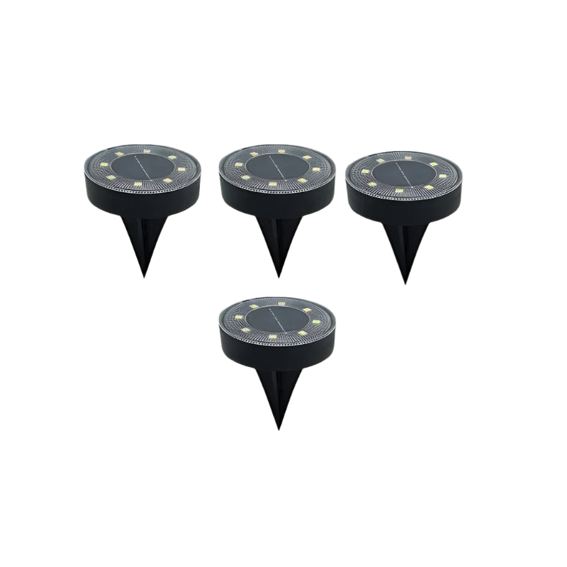 Verthara Solar Powered LED Ground Lights – In-Ground Installation – Waterproof - Durable ABS - Automatic Dusk to Dawn - Ideal for Garden and Pathway white light / 4