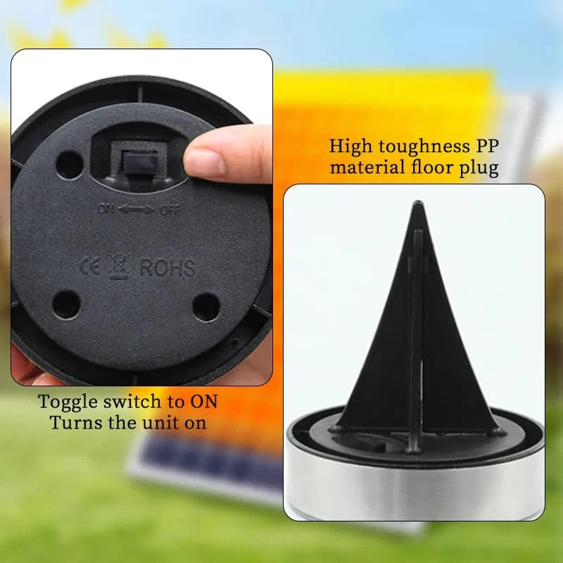 Verthara Solar Powered LED Ground Lights – In-Ground Installation – Waterproof - Durable ABS - Automatic Dusk to Dawn - Ideal for Garden and Pathway