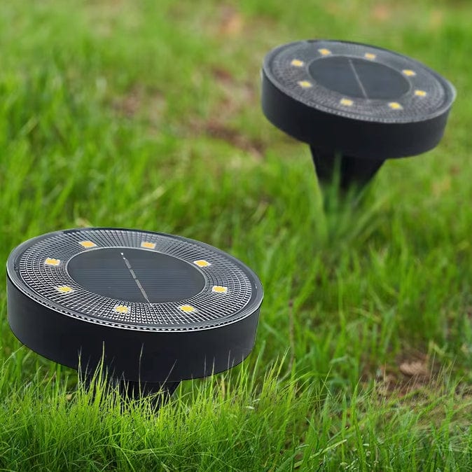 Verthara Solar Powered LED Ground Lights – In-Ground Installation – Waterproof - Durable ABS - Automatic Dusk to Dawn - Ideal for Garden and Pathway