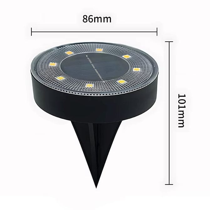 Verthara Solar Powered LED Ground Lights – In-Ground Installation – Waterproof - Durable ABS - Automatic Dusk to Dawn - Ideal for Garden and Pathway