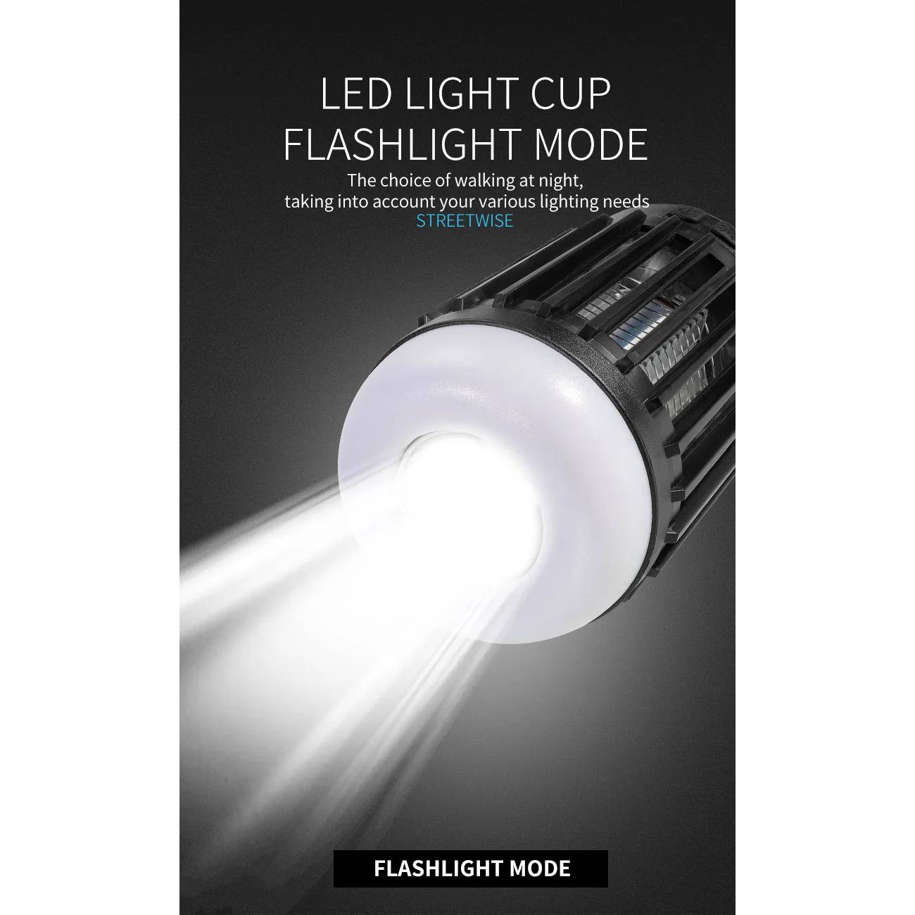 Verthara Solar-Powered Mosquito Bug Zapper Lamp with Light – Indoor and Outdoor Insect Trap, 2000mAh Battery, Energy Efficient Design