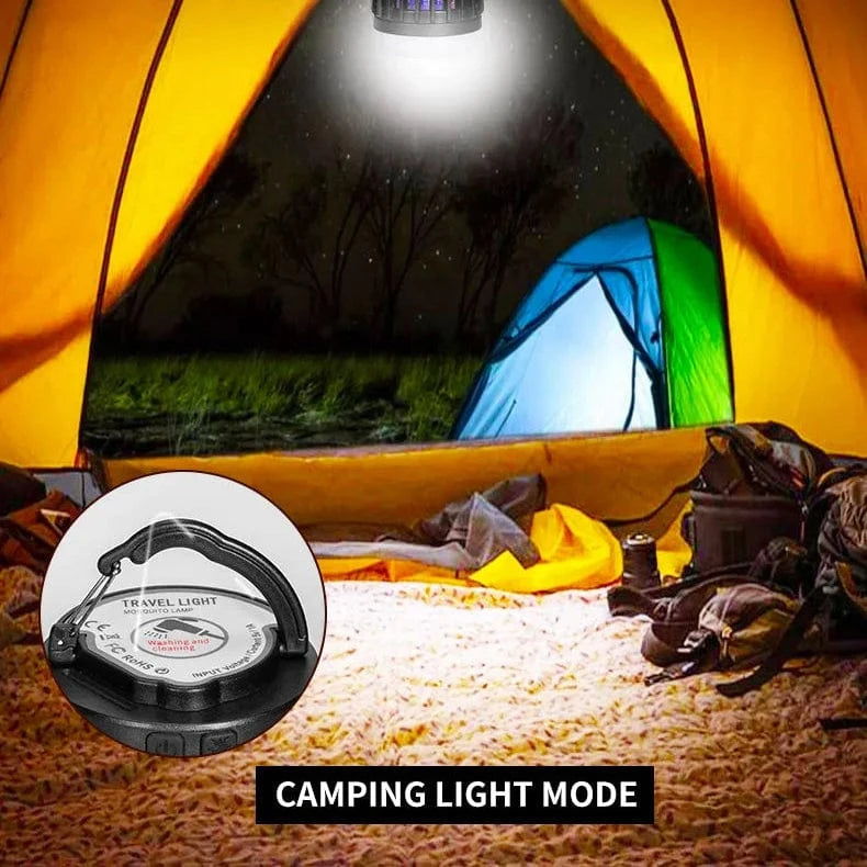 Verthara Solar-Powered Mosquito Bug Zapper Lamp with Light – Indoor and Outdoor Insect Trap, 2000mAh Battery, Energy Efficient Design