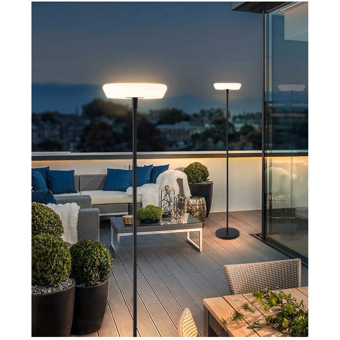 Verthara Solar Powered Outdoor Floor Lamp with Adjustable Height – IP54 Waterproof Garden Light for Patios and Pools