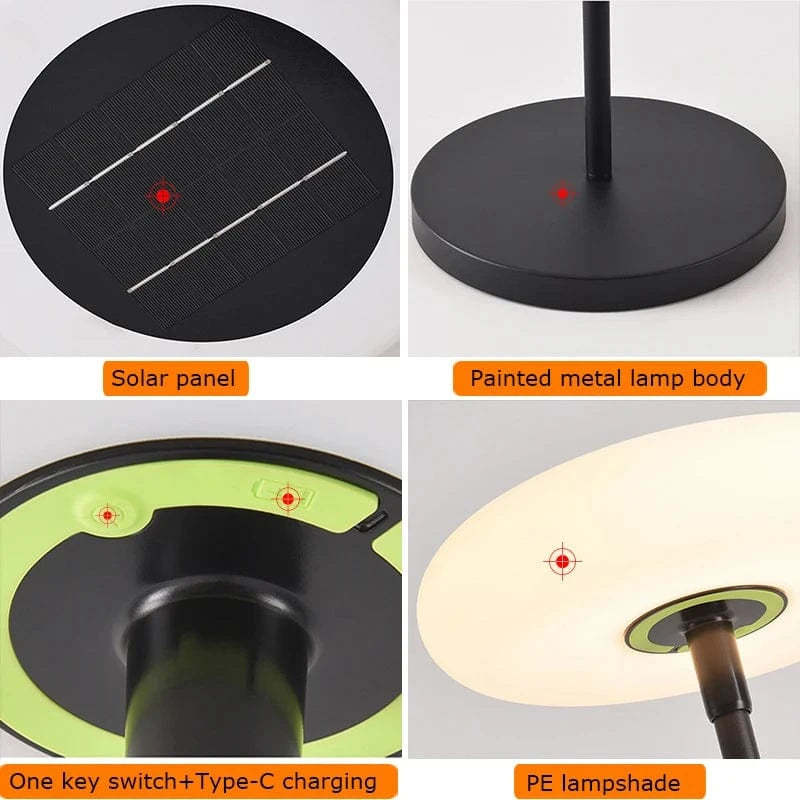 Verthara Solar Powered Outdoor Floor Lamp with Adjustable Height – IP54 Waterproof Garden Light for Patios and Pools