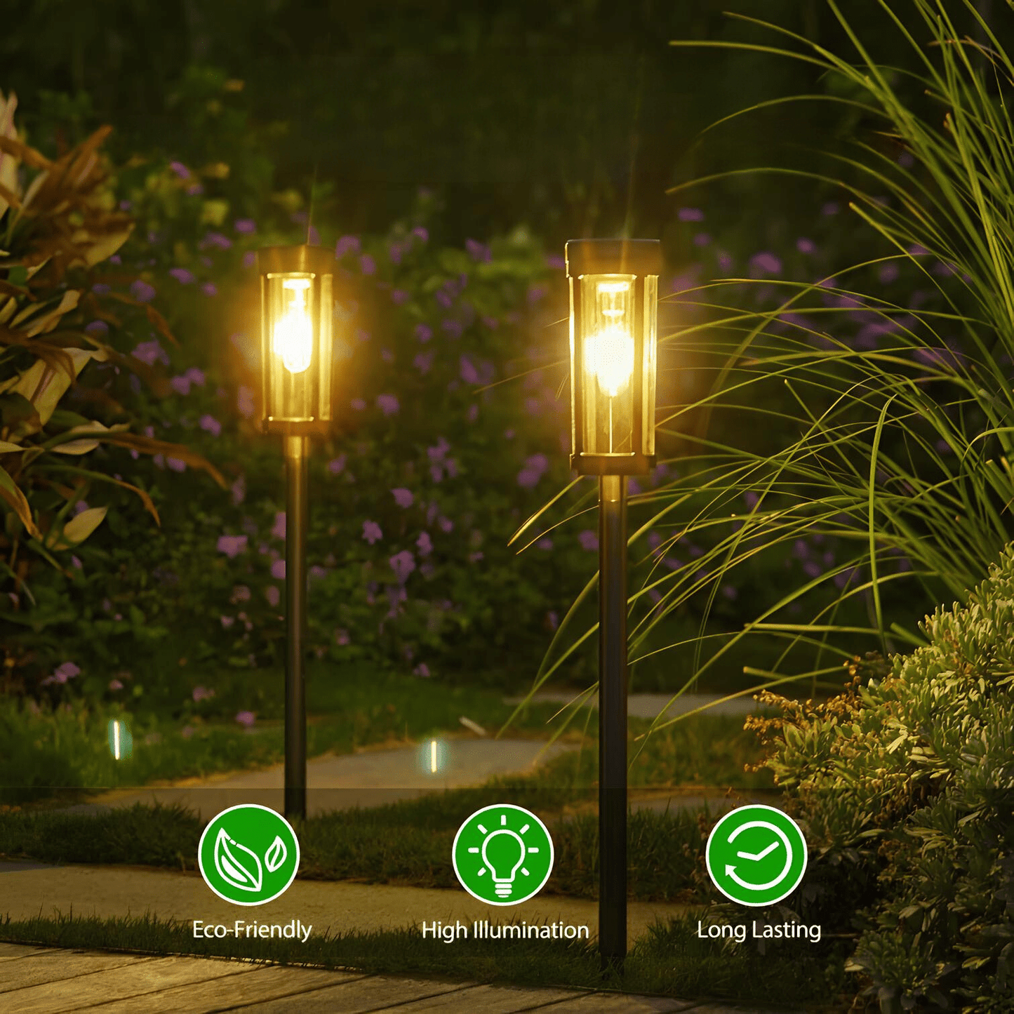 Verthara Solar-Powered Waterproof Garden Torch
