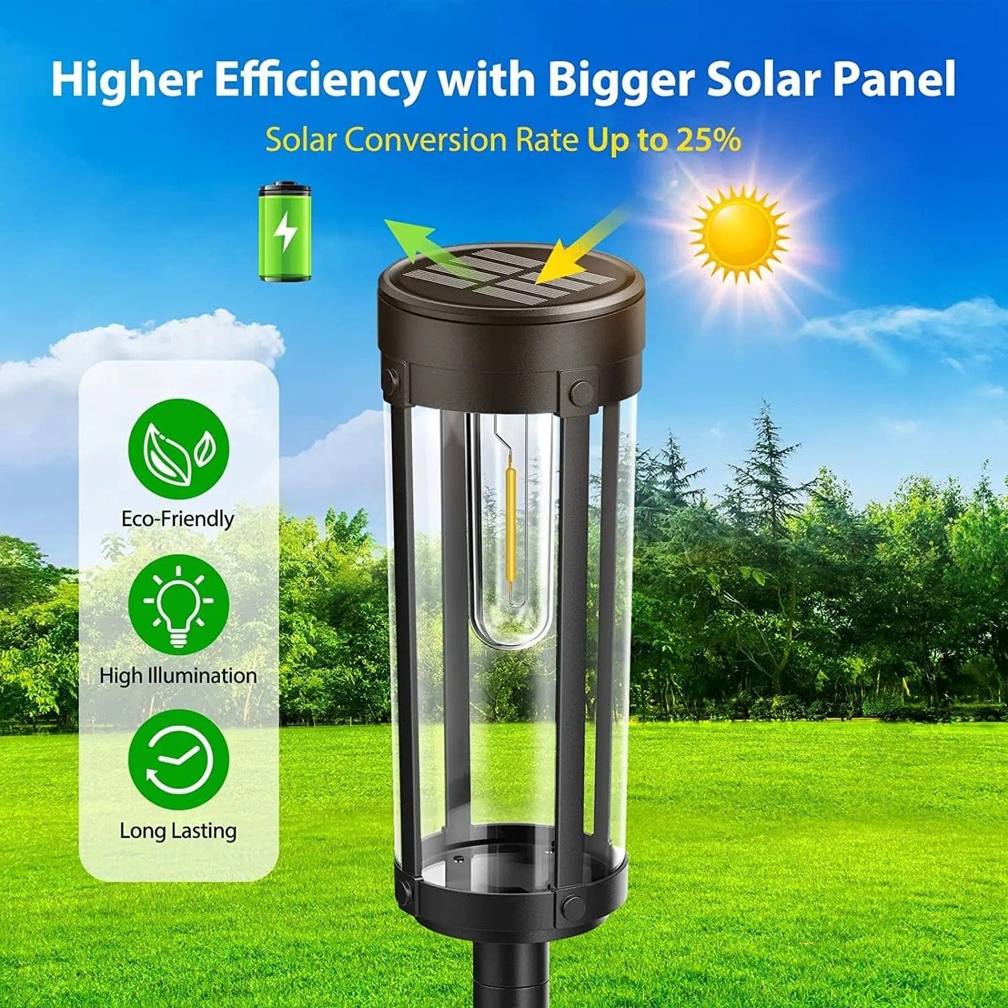 Verthara Solar-Powered Waterproof Garden Torch