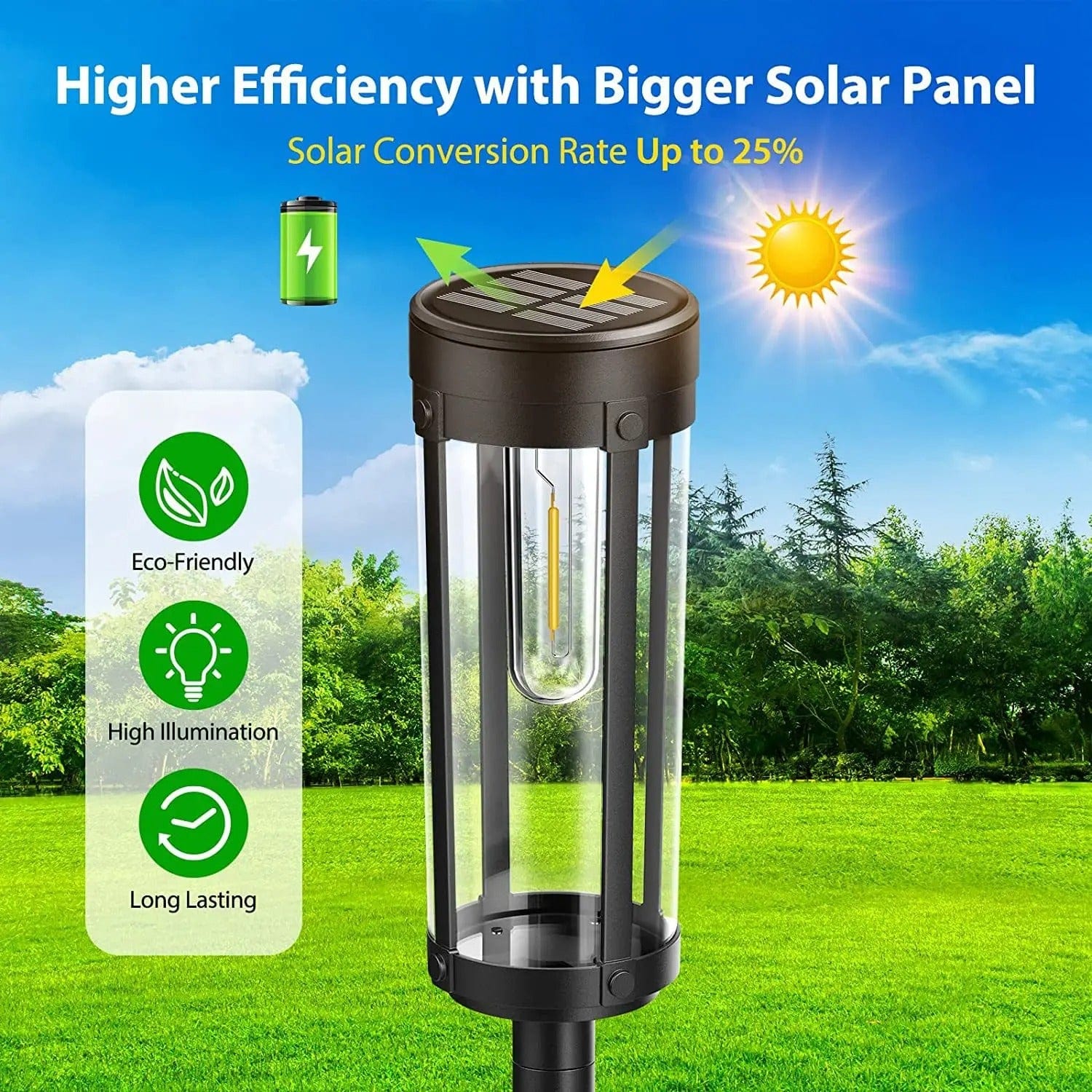 Verthara Solar-Powered Waterproof Garden Torch