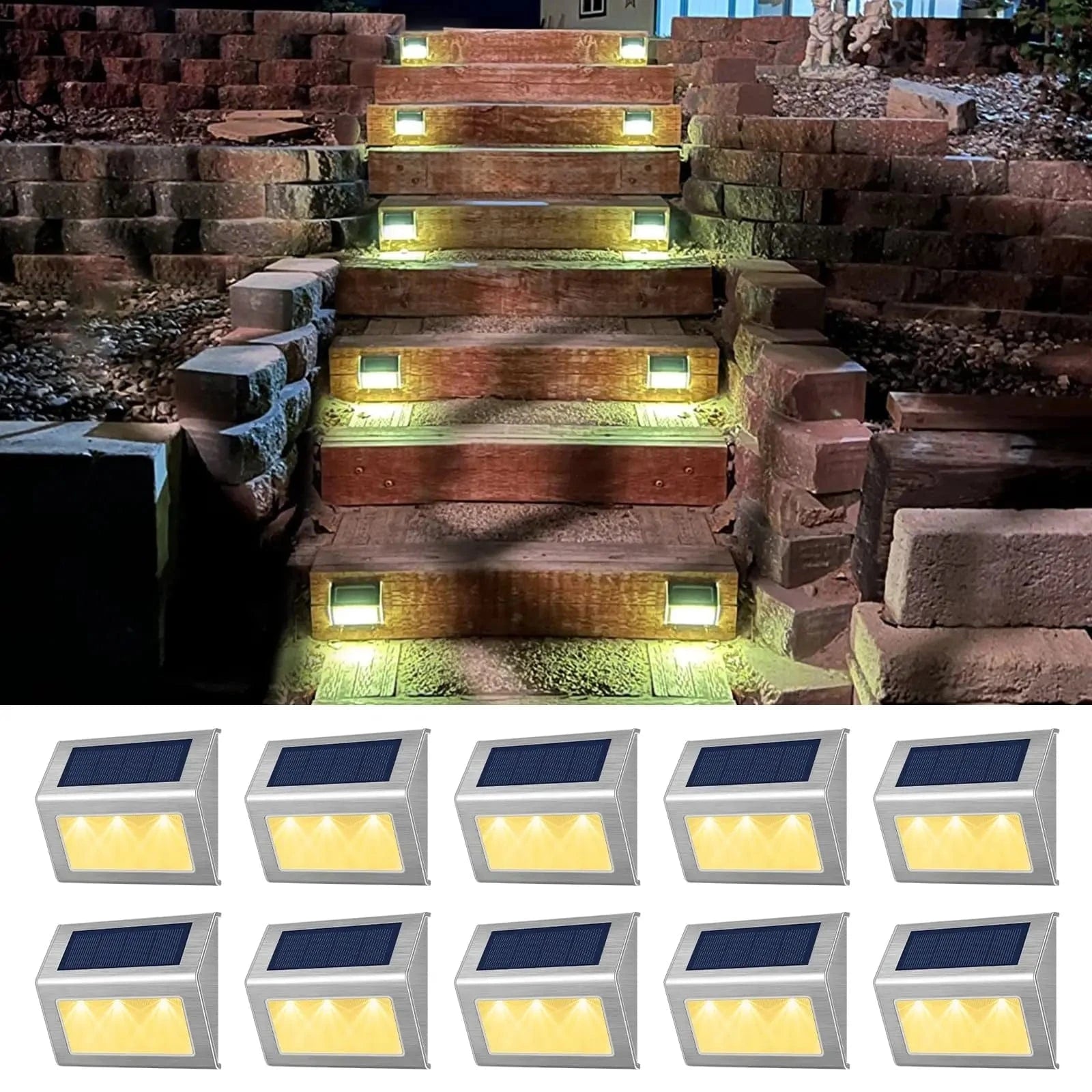 Verthara Solar Step Light 10Pack Warm White