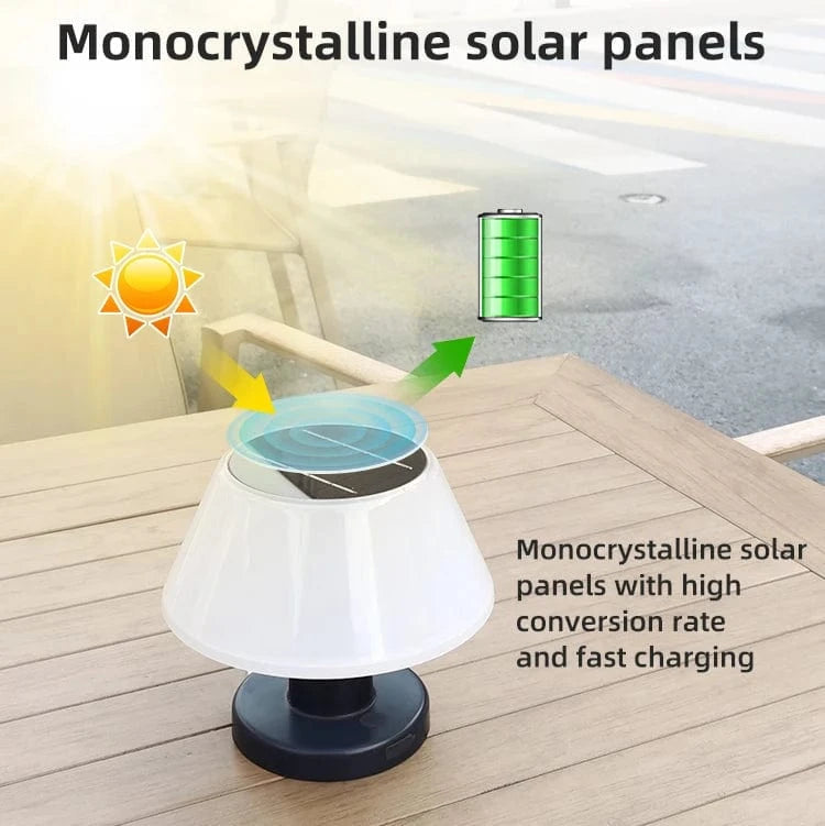 Verthara Solar Table Lamp - Rechargeable Cordless