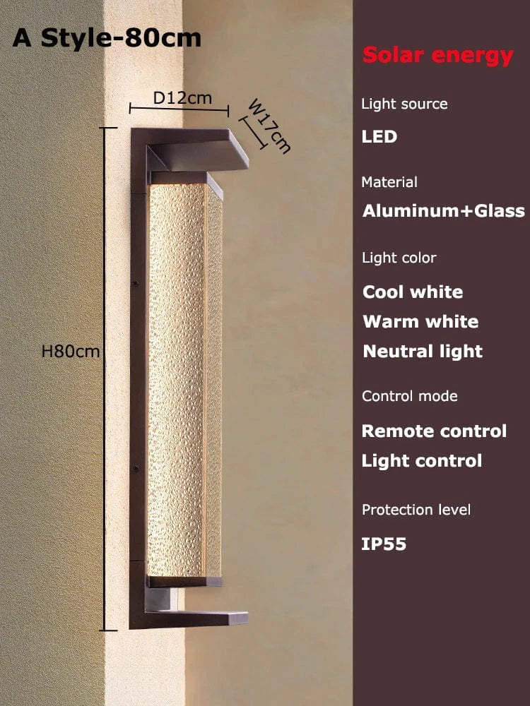 Verthara Solar Wall Light with Dusk to Dawn Sensor – Waterproof Outdoor Lantern for Patio and Garage