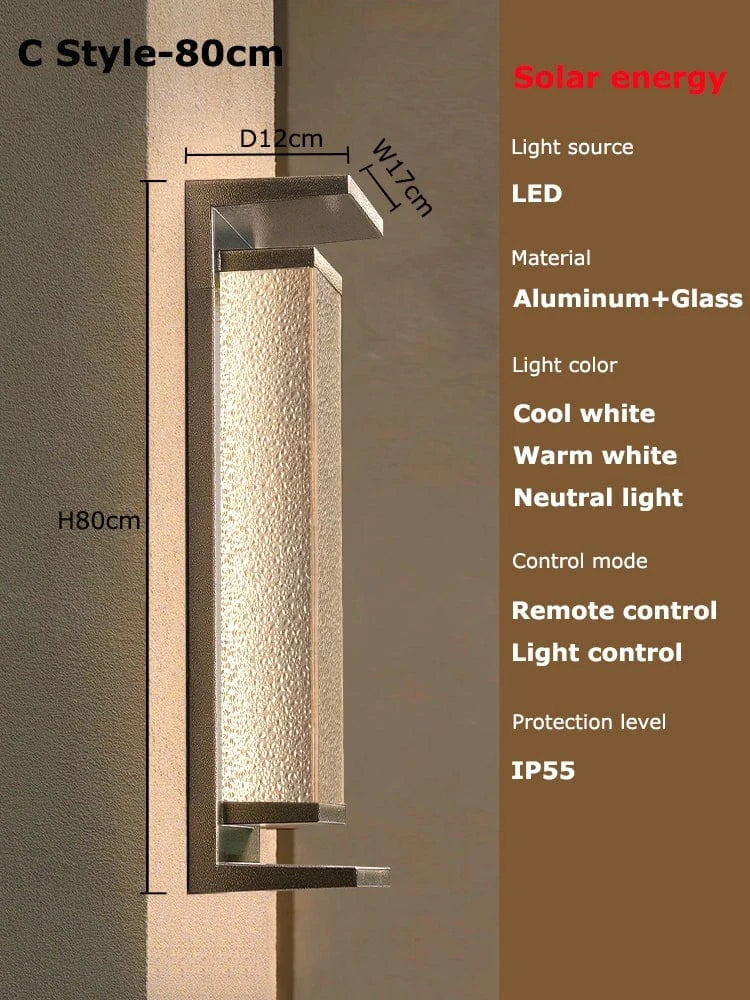 Verthara Solar Wall Light with Dusk to Dawn Sensor – Waterproof Outdoor Lantern for Patio and Garage