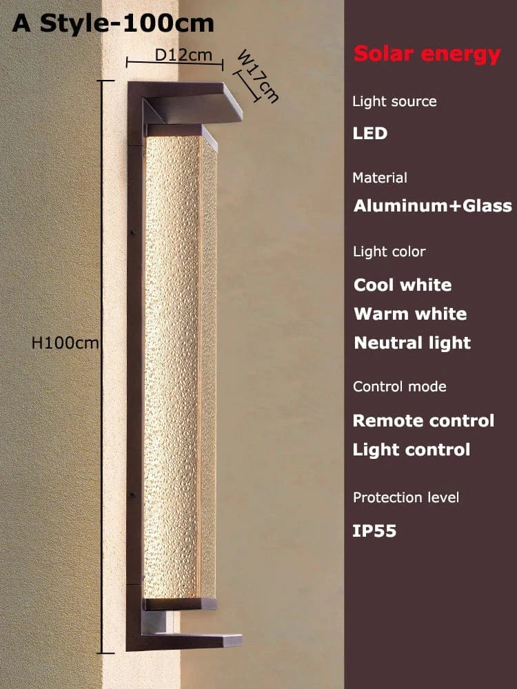 Verthara Solar Wall Light with Dusk to Dawn Sensor – Waterproof Outdoor Lantern for Patio and Garage