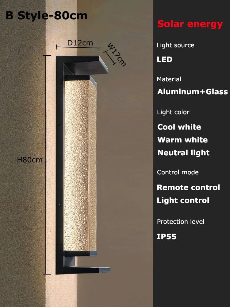 Verthara Solar Wall Light with Dusk to Dawn Sensor – Waterproof Outdoor Lantern for Patio and Garage