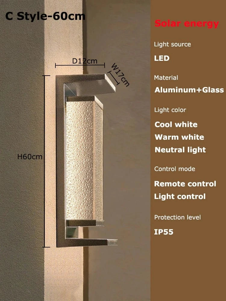 Verthara Solar Wall Light with Dusk to Dawn Sensor – Waterproof Outdoor Lantern for Patio and Garage