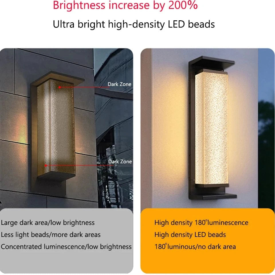 Verthara Solar Wall Light with Dusk to Dawn Sensor – Waterproof Outdoor Lantern for Patio and Garage