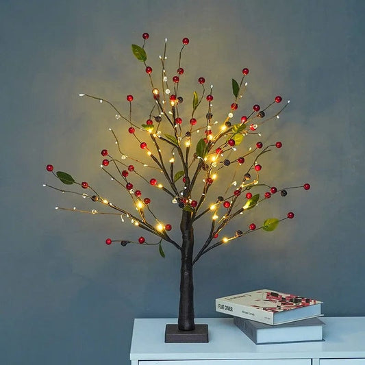 Verthara Spring Tree Table Lamps Red Berries