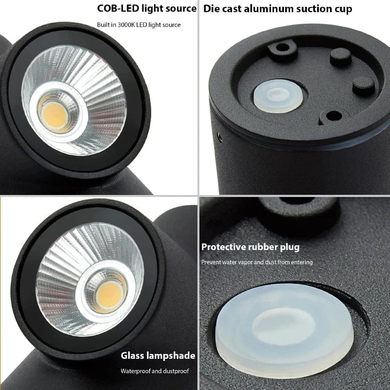 Verthara Stylish LED Wall Sconce - Durable Aluminum Outdoor Wall Lights in Black, Grey, and White for Indoor and Bathroom Use