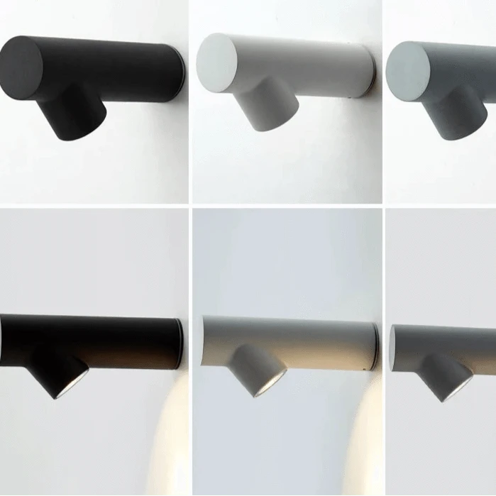 Verthara Stylish LED Wall Sconce - Durable Aluminum Outdoor Wall Lights in Black, Grey, and White for Indoor and Bathroom Use